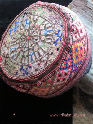 Turkmen Cap in Side Angle View