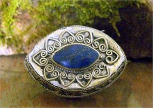 Afghan Lapis lazuli Elliptical Ring