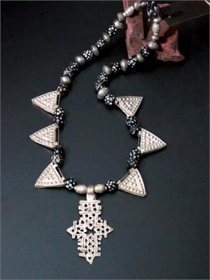 Large Old African Trade Beads Necklace