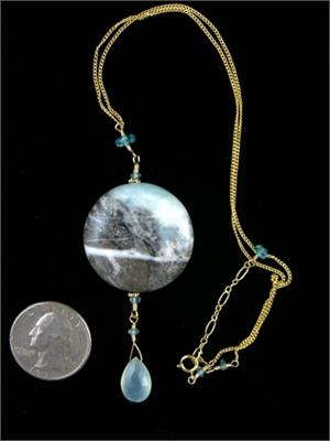 Picture Jasper and Topaz Necklace in Perspective