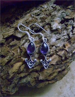 Sparkling Amethyst Dangle Earrings