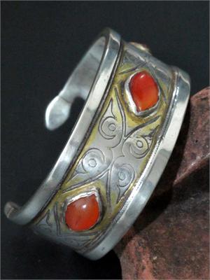 Antique Turkmen Bilizek Cuff Bracelet