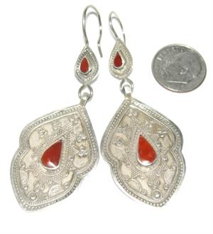 Afghan Kuchi Tribal Earrings Turkoman