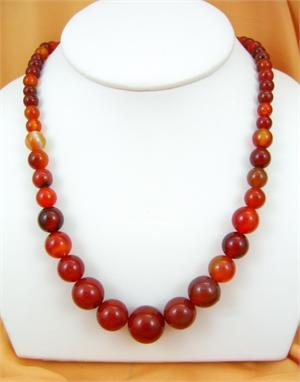 Carnelian Necklace graduated