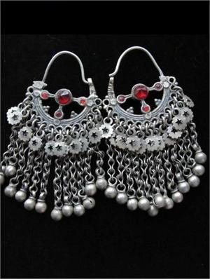 Gorgeous Vintage Afghan Tribal Earrings Classic Tribal