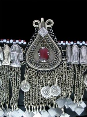 Close up of Central Afghan Forehead Pendant