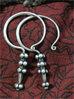 Hmong ornate spears gauged earrings