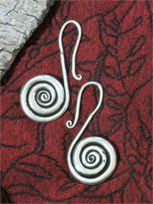 Hmong Miao Sturdy Sprial Earrings