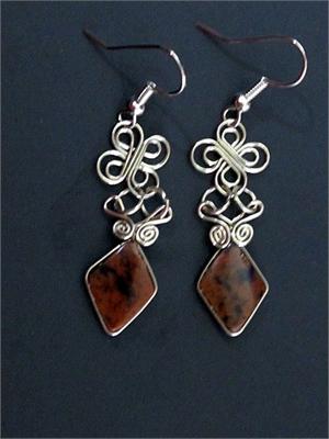 Peruvian Tiger Agate Earrings