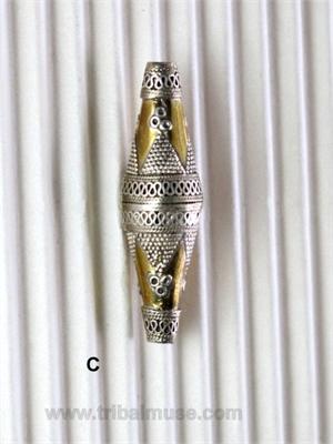Medium-Large Ornate Kazaki Bicone Bead Style C