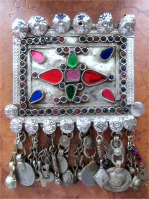 Kuchi Tribal Jewelry Pendant with Dangles All Beads Intact