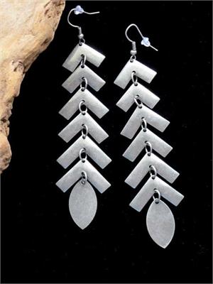 Long Long Long Ladder-Spine Dangly Earrings