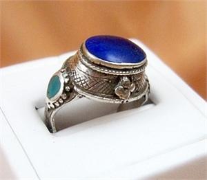 Afghan Tribal Ring Lapis Lazuli