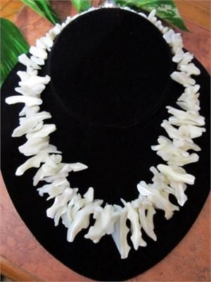 Mother of Pearl Creamy White Necklace Spikey Tribal Beads