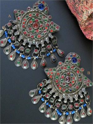Vintage Kuchi Tribal Jewelry Hair-Clip Price is for one Barrette