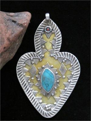 Close View Turkmen Kazakh Asik Pendant