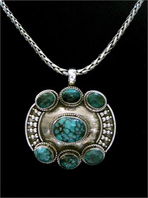 Beautifully Handcrafted Sterling Silver 7 Quality Turquoise Beads