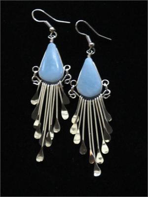 Lovely light blue Peruvian Earrings