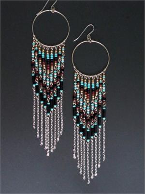 Elegant Peruvian Flowing Dovetail Earrings
