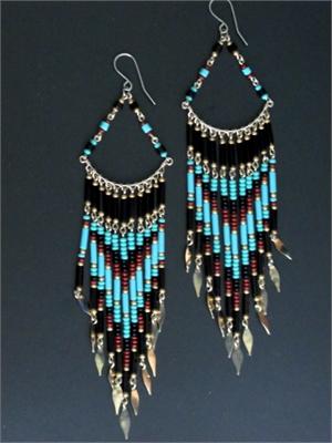Peruvian Flowing Dovetail Crescent Earrings Fair Trade Jewelry