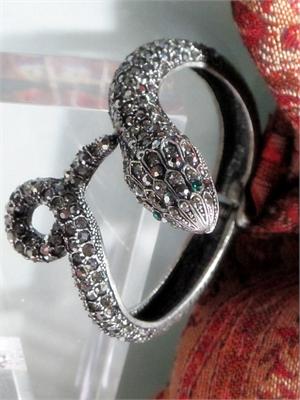 Sparkling Serpent Pave Cuff Bracelet