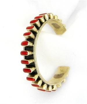 Tibetan Jewelry Bracelet - Vintage Coral and Sterling Silver