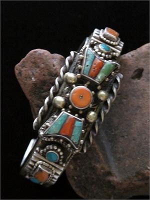Gorgeous Antique Tibetan Cuff