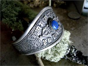 with Lapis lazuli