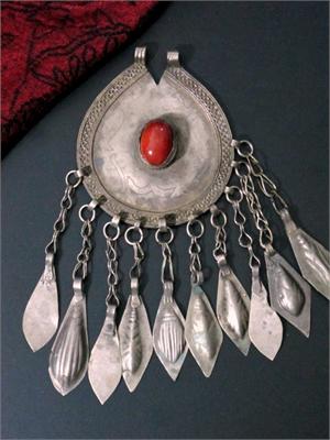 Vintage Turkmen Ersari Tribal Pendant