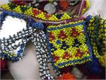 Beaded Pouch and Mirror