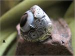 Brown Evil Eye and Silver