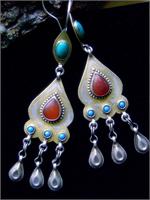 Carnelian Turquoise Silver