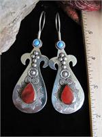 Silver Earrings with Ruler
